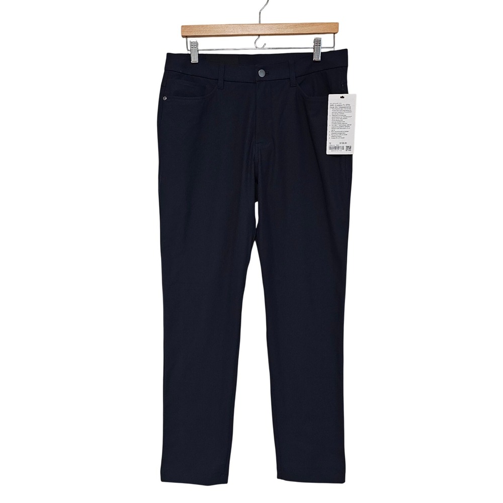 Lululemon Pants Men 32x32 ABC Classic-Fit 5 Pocket Warpstreme True Navy Blue NWT